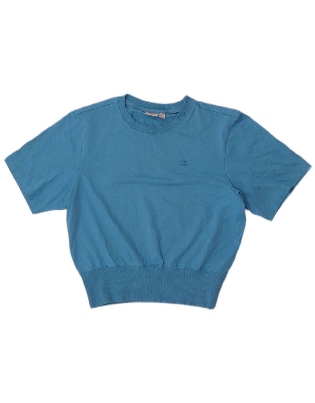 Adidas Damen Kurzarm-Sweatshirt in Übergröße, Gr. 10, klein, Blau