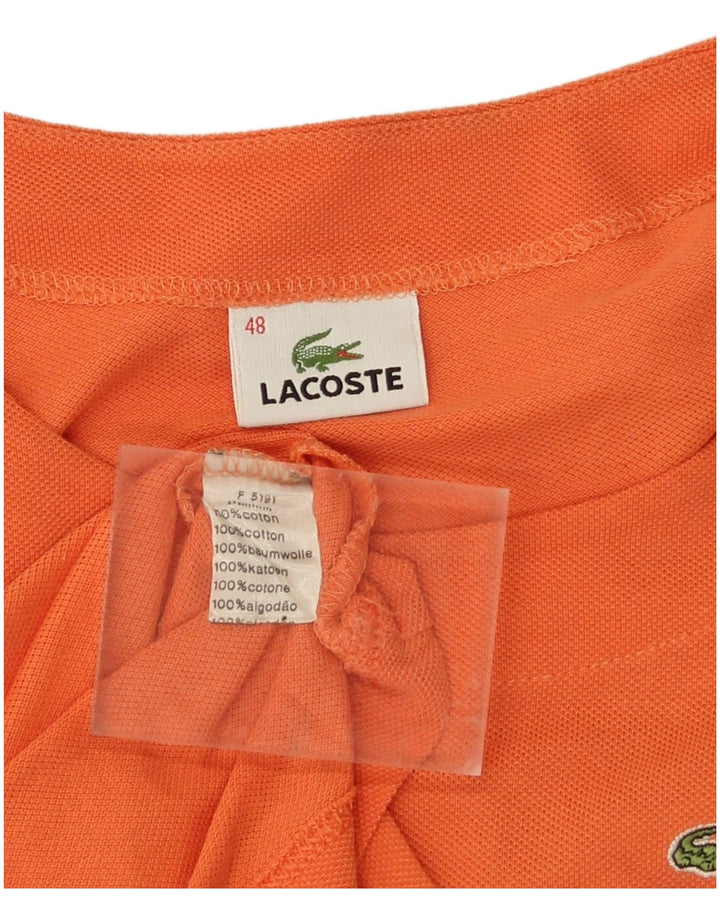 Lacoste Damen T-Shirt Top Größe 48 XL Orange Baumwolle