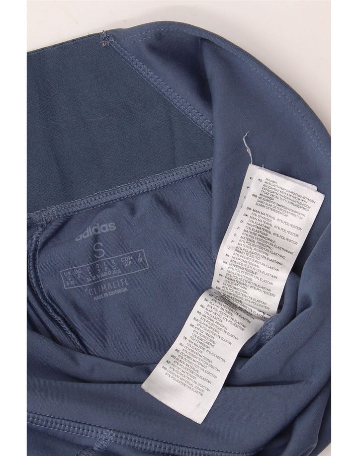 ADIDAS Damen Climalite Leggings UK 8/10 Small Blau Polyester