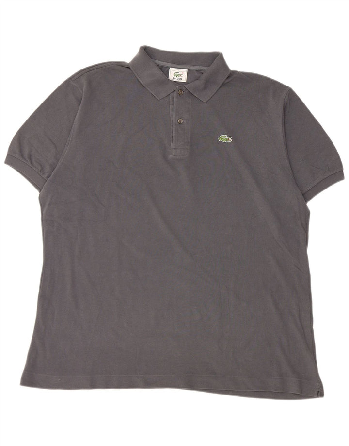 Lacoste Herren-Poloshirt, Größe 7 2XL, graue Baumwolle