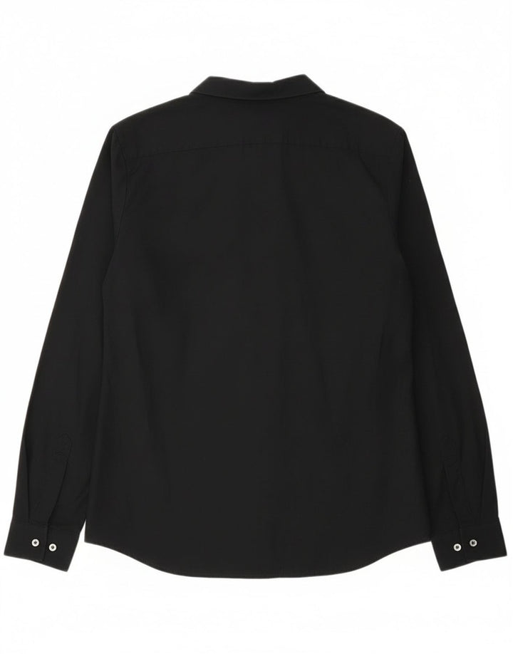 Calvin Klein Jeans Damen Hemd UK 14 Large Schwarz