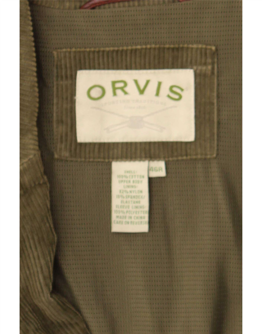 Orvis Herren-Blazer aus Cord mit 2 Knöpfen, EU 46, 3XL, grüne Baumwolle