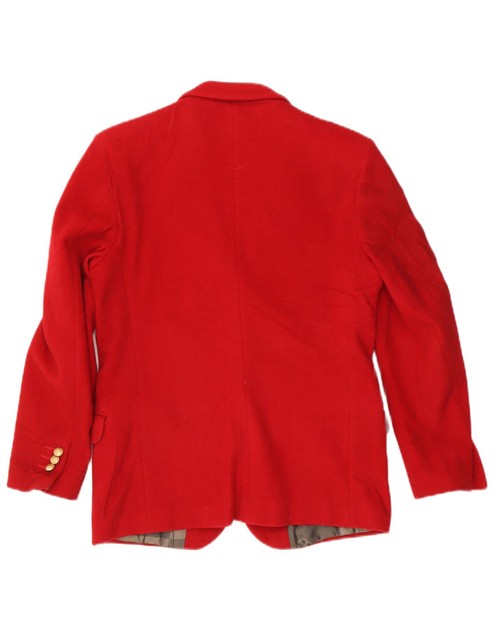 Armata Di Mare Damen 3-Knopf-Blazerjacke IT 42 Mittelrote Wolle