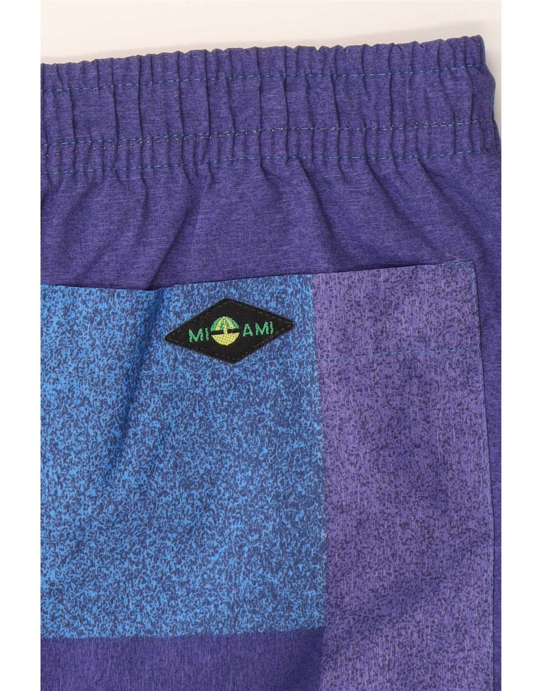 Vintage Herren-Badeshorts mit Grafik, mittelgroß, mehrfarbig, Farbblock
