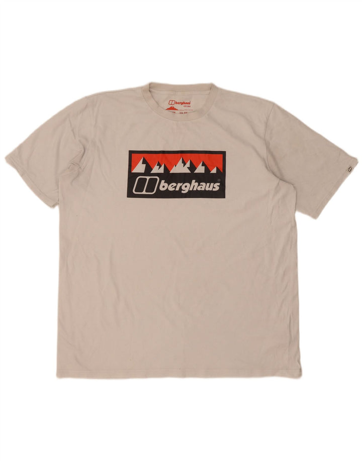 Berghaus Herren Grafik T-Shirt Top 2XL Weiße Baumwolle