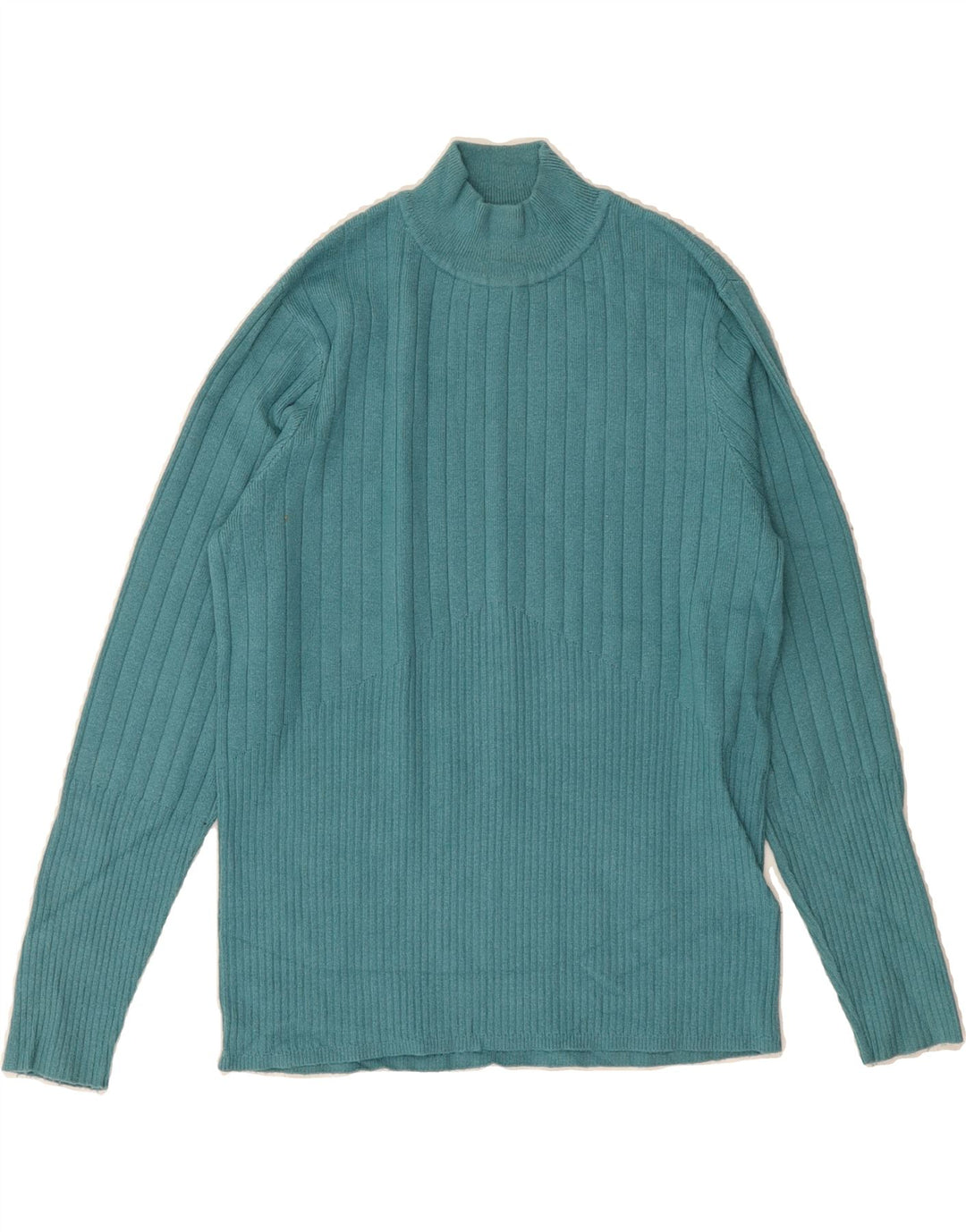 MARKS & SPENCER Womens Turtle Neck Jumper Sweater UK 16 Large  Green Vintage Marks & Spencer and Second-Hand Marks & Spencer from Messina Hembry 