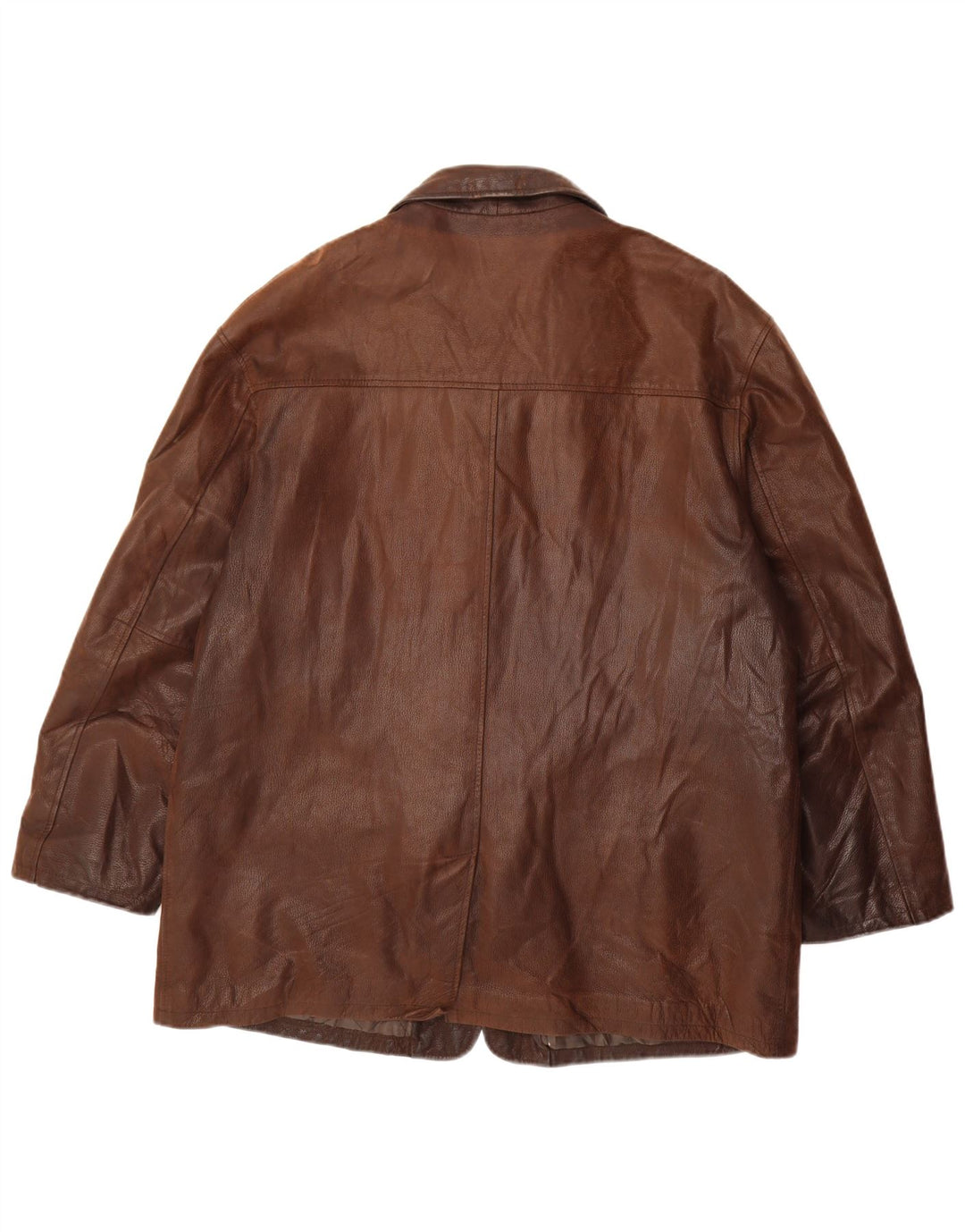 VINTAGE Herren Lederjacke IT 52 XL Braunes Leder