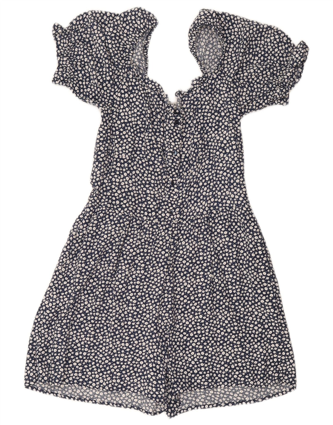 SUPERDRY Playsuit für Damen, Größe S, Marineblau, Viskose mit Blumenmuster