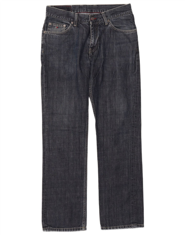 Tommy Hilfiger Herren Straight Jeans W33 L32 Blaue Baumwolle