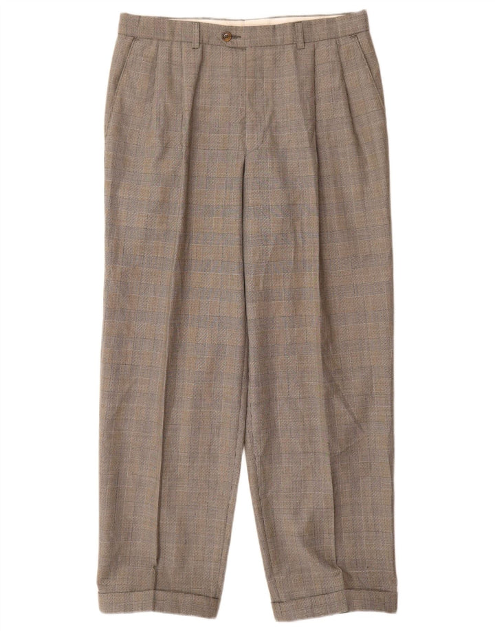 Marks & Spencer Herren St. Michael Pegged Anzughose W32 L29 Grau kariert