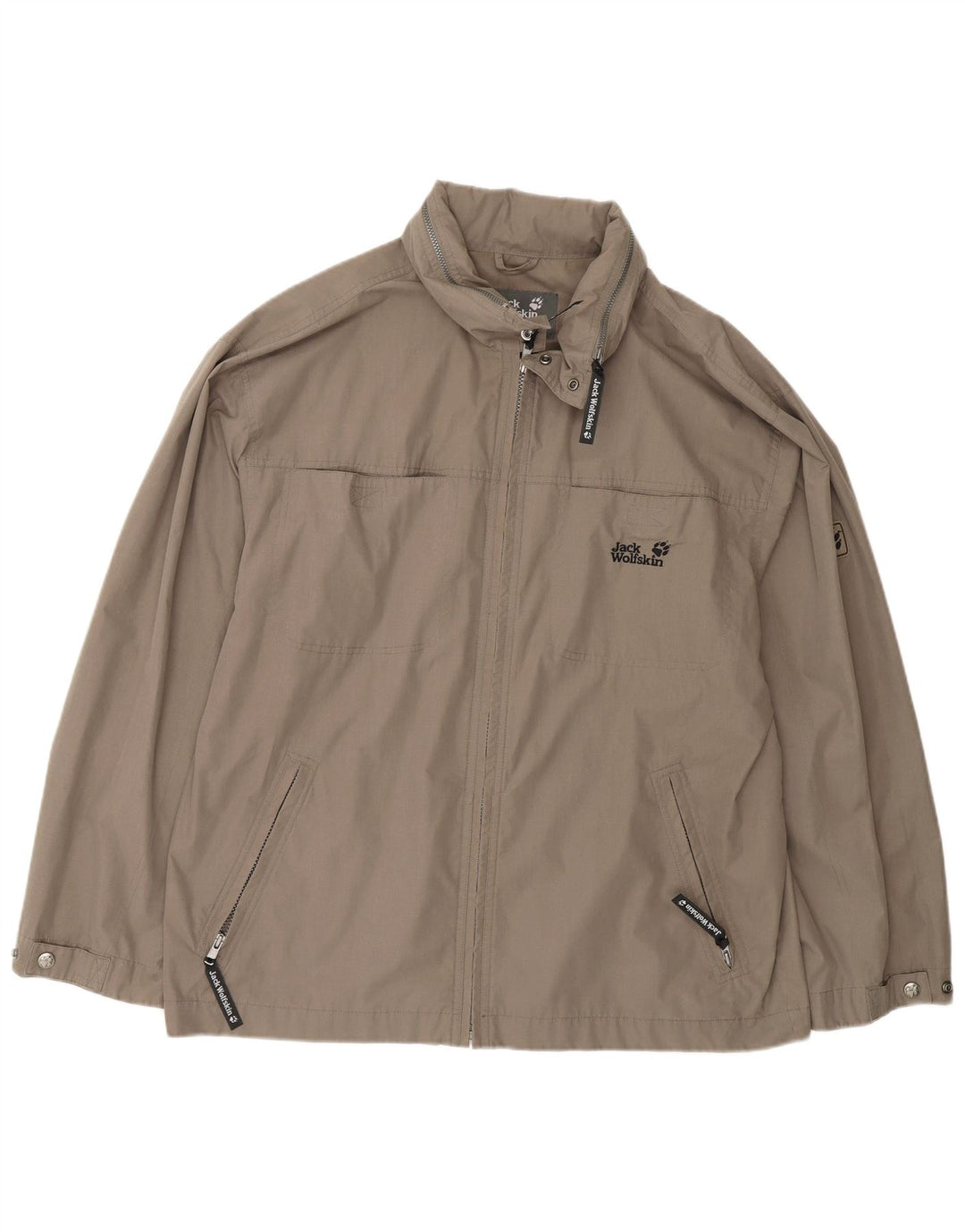 Jack Wolfskin Herren Kapuzen-Utility-Jacke UK 40 Large Grau Polyester