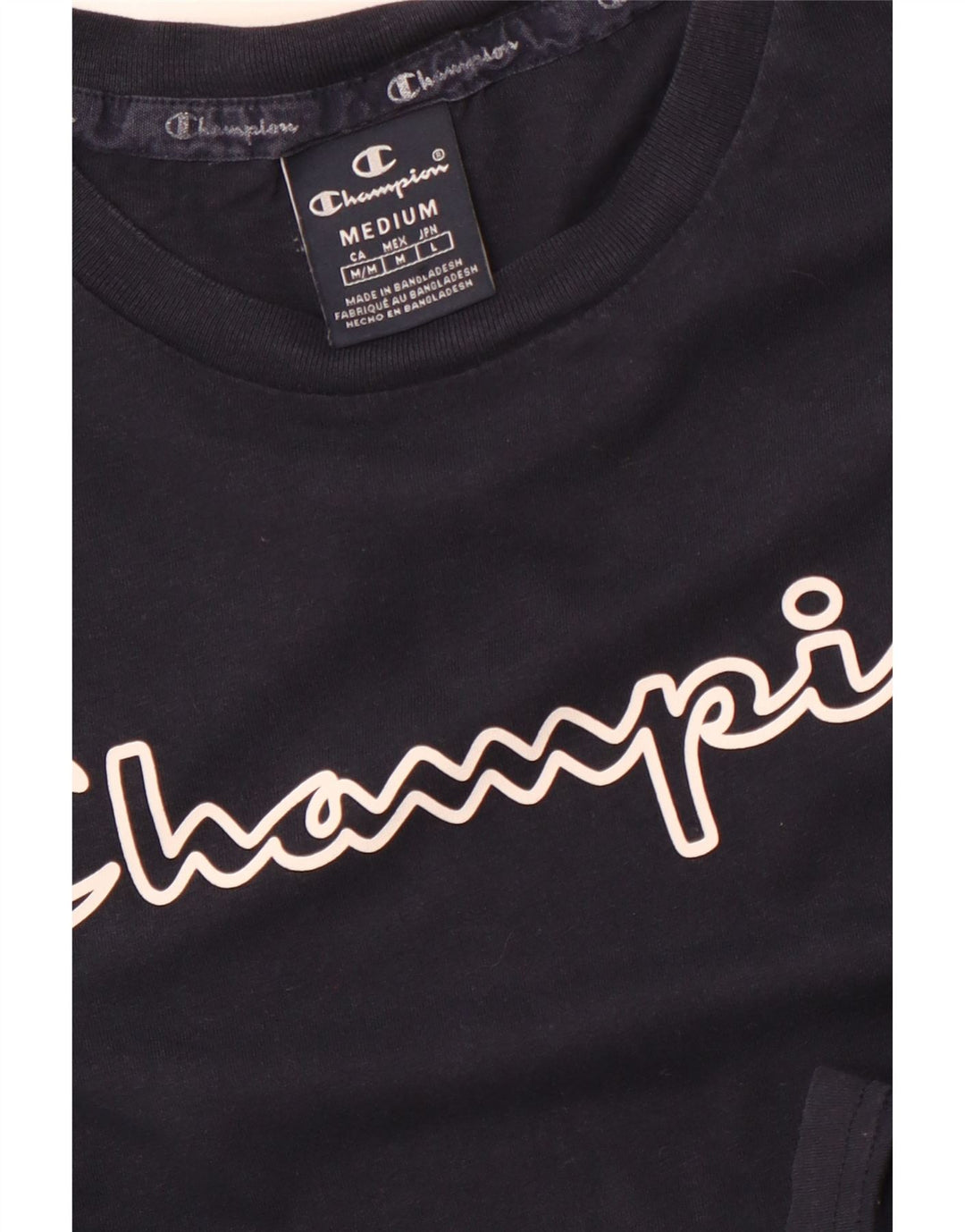 CHAMPION Herren-T-Shirt mit Grafik, mittelgroß, Marineblau