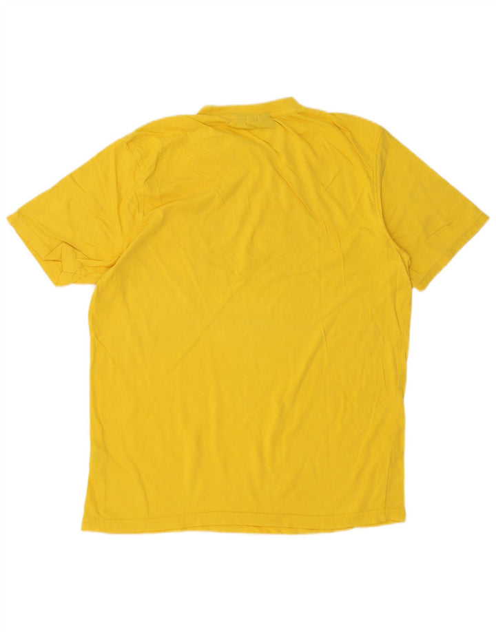 Fila Herren Grafik-T-Shirt-Oberteil aus mittelgelber Baumwolle