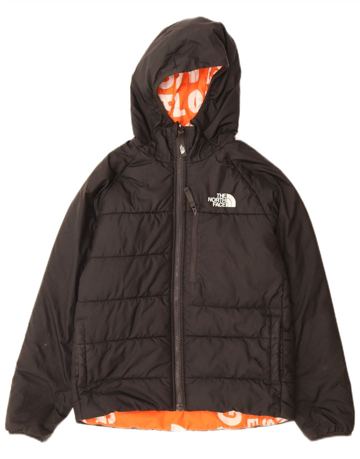The North Face Wendbare, wattierte Jacke mit Kapuze für Jungen, 9–10 Jahre, Mittelschwarz