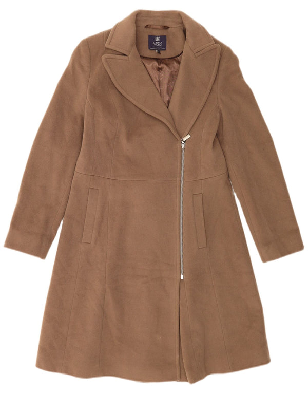Marks & Spencer Damenmantel UK 10 Small Beige Wolle