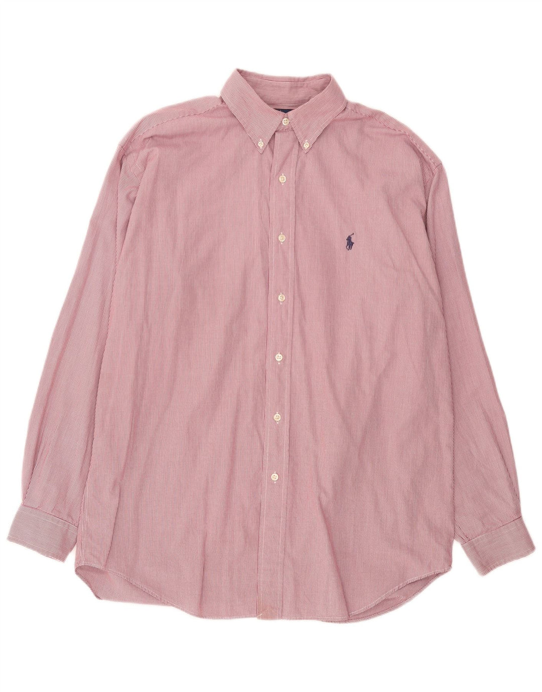 Ralph Lauren Herren Blake Loose Fit Hemd aus mittelrosa karierter Baumwolle