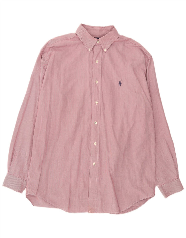 Ralph Lauren Herren Blake Loose Fit Hemd aus mittelrosa karierter Baumwolle