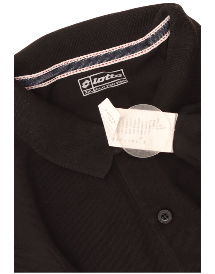 Lotto Herren Poloshirt 2XL Schwarz Baumwolle