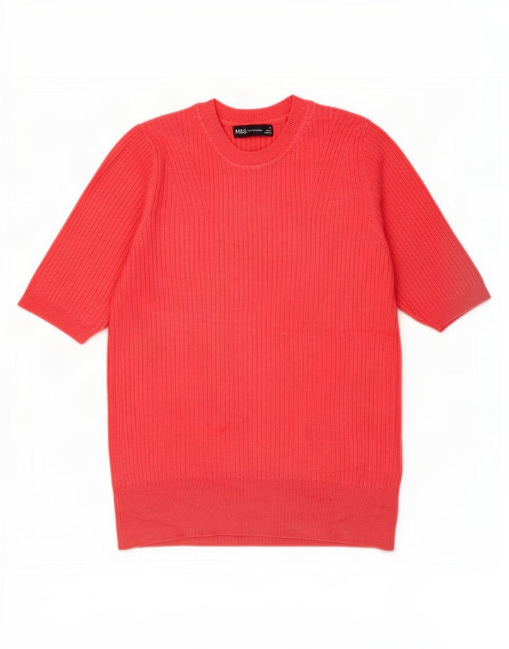 Marks & Spencer Damen-Pullover mit Rundhalsausschnitt, Gr. 12, Mittelrosa