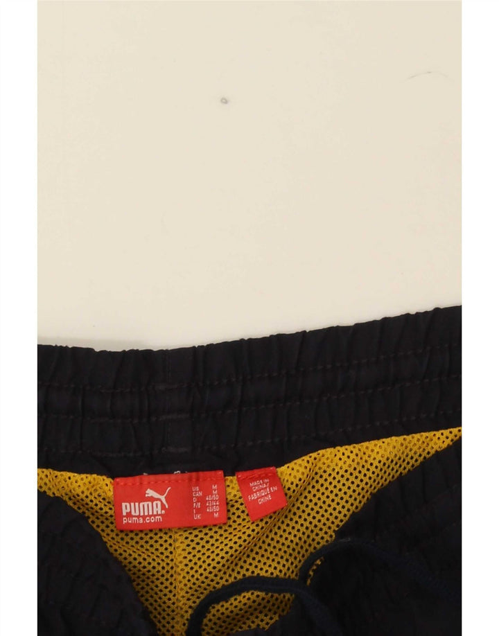 Puma Herren-Badeshorts mit Grafik, mittelgroß, Marineblau, Farbblock