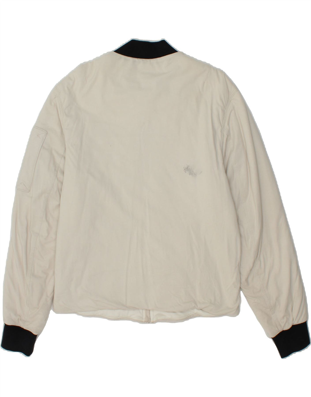 NIKE Womens Therma-Fit Bomber Jacket UK 10 Small White Cotton Vintage Nike and Second-Hand Nike from Messina Hembry 