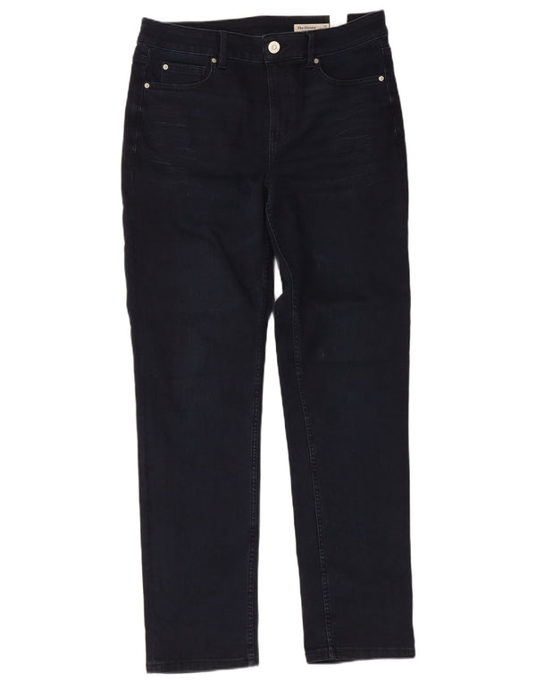 Marks & Spencer Damen The Sienna Straight Jeans UK 14 Large W32 L30 Schwarz