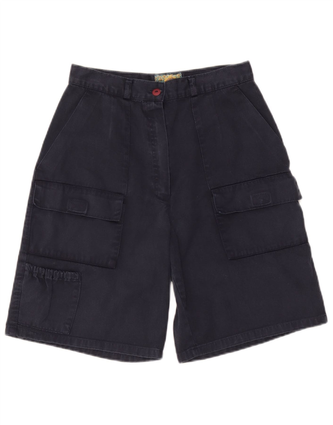 Vintage Damen Bermuda Cargo Shorts IT 44 Medium W28 Marineblaue Baumwolle