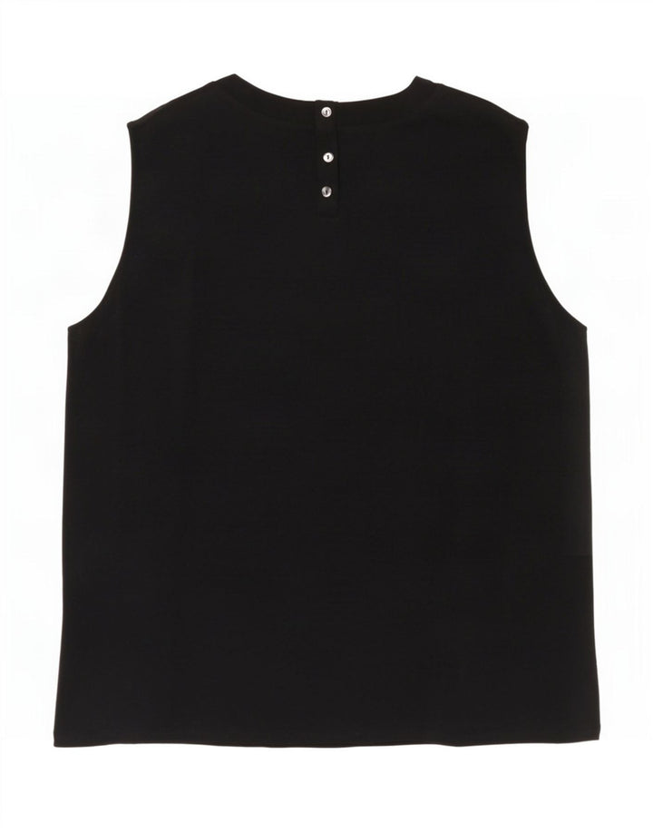 Max Mara Damen Weekend ärmelloses Blusenoberteil, UK 16, Größe L, Schwarz