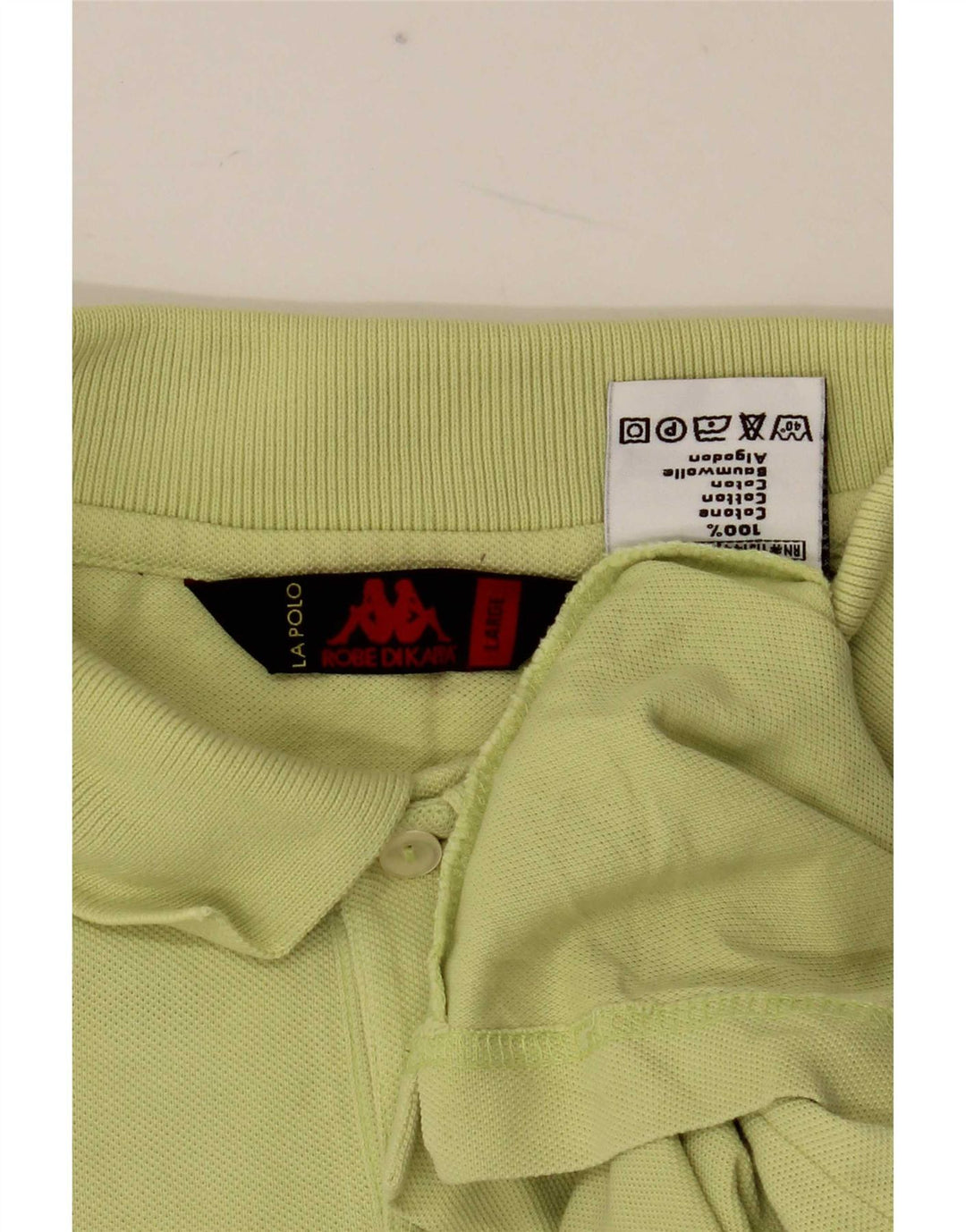 Kappa Herren-Poloshirt, groß, grüne Baumwolle