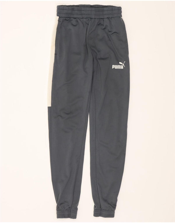 Puma Herren-Trainingshose, Jogginghose, Größe S, Grau, Farbblock
