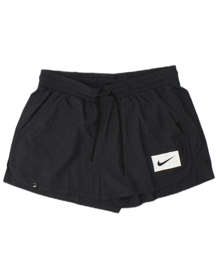 NIKE Damen-Sportshorts UK 14 Mittelschwarzes Polyester