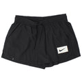 NIKE Damen-Sportshorts UK 14 Mittelschwarzes Polyester