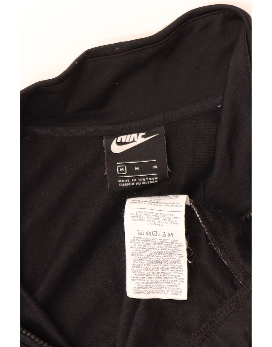 Nike Herren-Trainingsanzug-Oberjacke, Mittelschwarzes Polyester