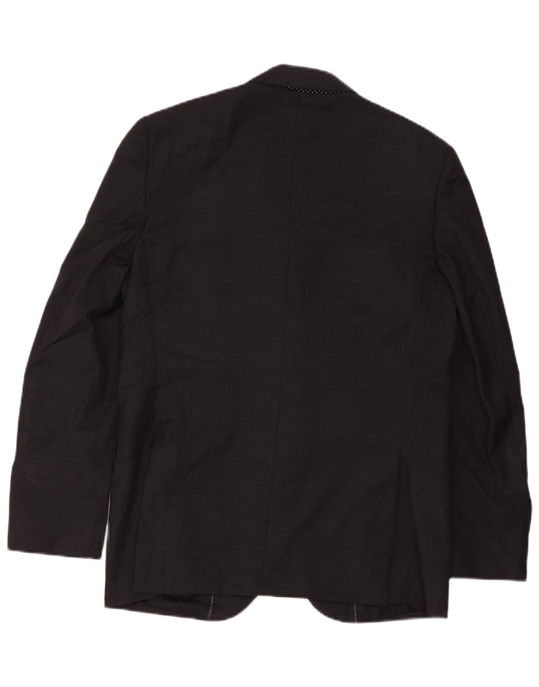 Massimo Dutti Herren-Blazer mit 2 Knöpfen, EU 52, große schwarze Wolle