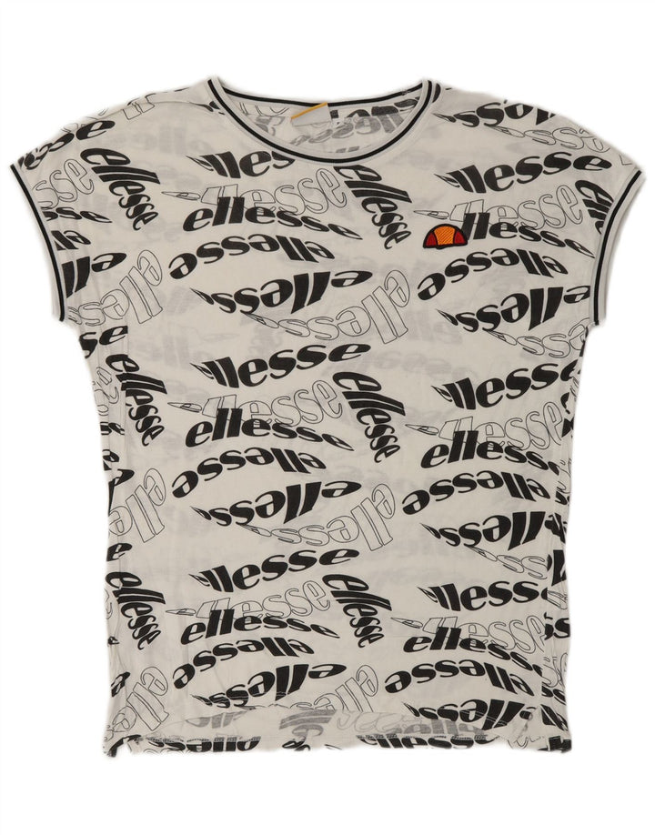 ELLESSE Herren-T-Shirt mit Grafik, Größe S, Weiß