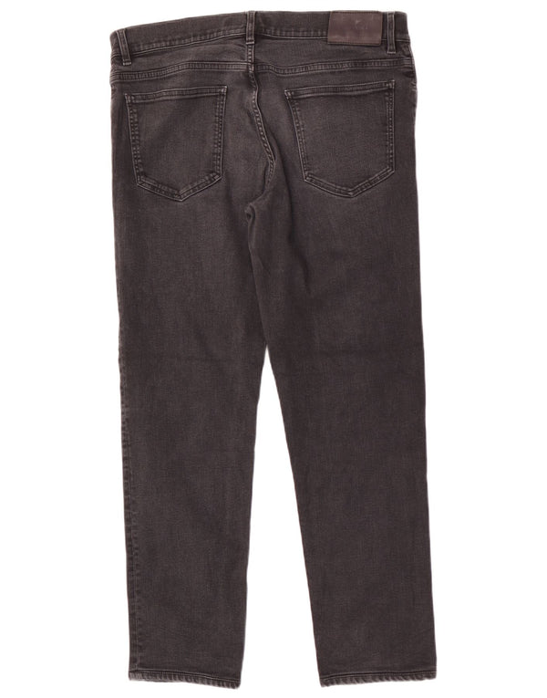 Trussardi Herren Straight Jeans W34 L29 Graue Baumwolle
