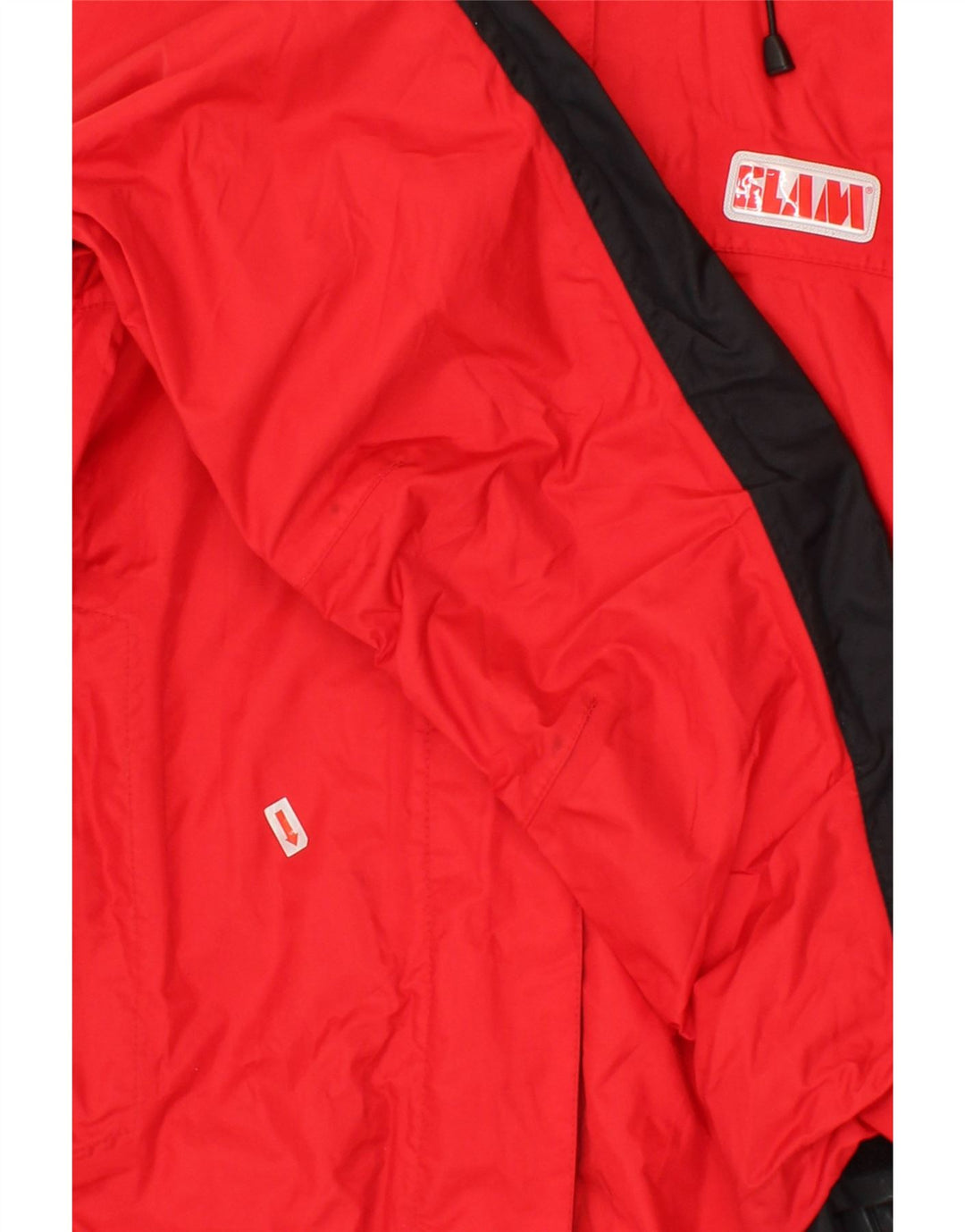 SLAM Womens Rain Jacket UK 10 Small Red Colourblock Nylon Vintage Slam and Second-Hand Slam from Messina Hembry 