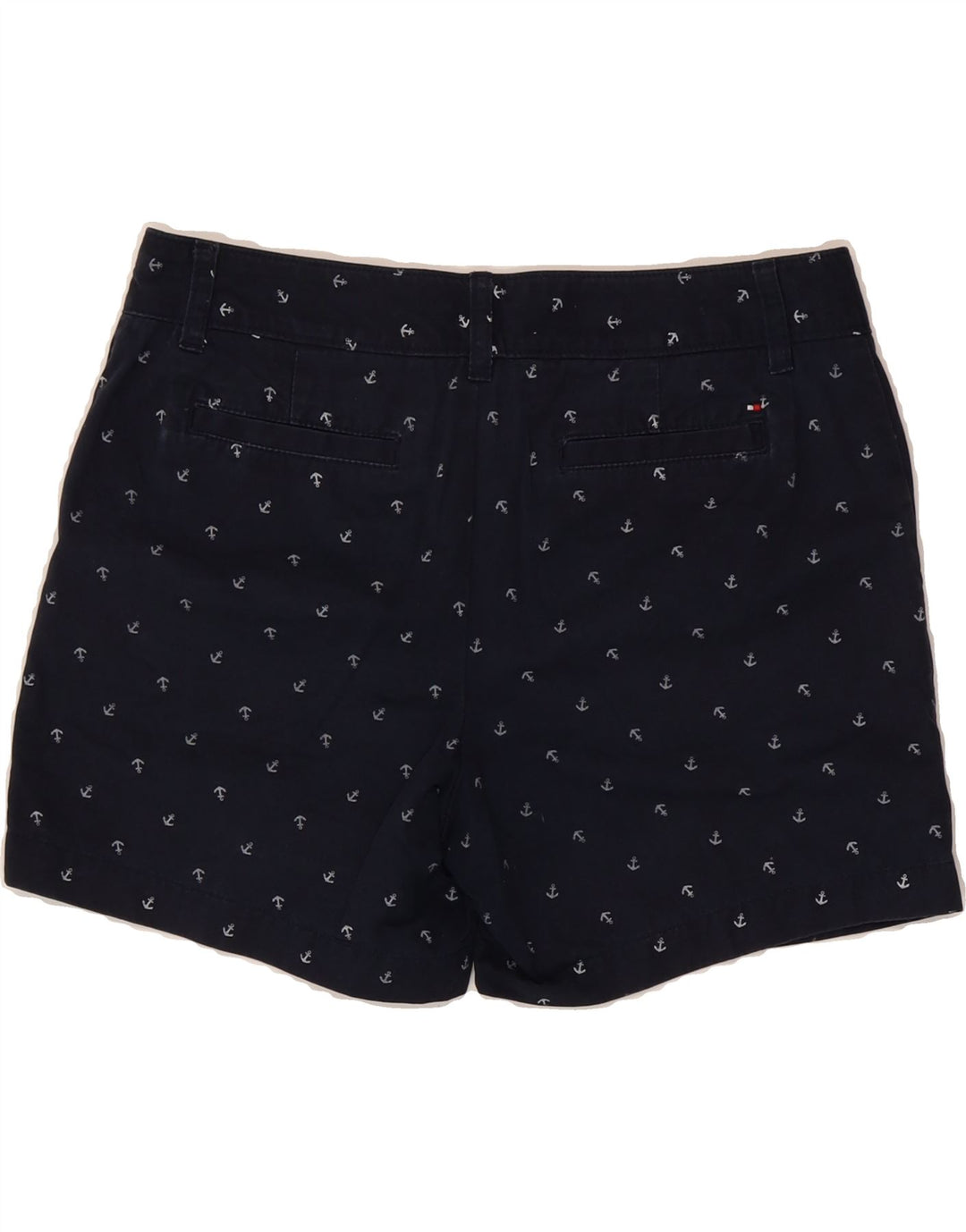 TOMMY HILFIGER Womens Chino Shorts US 6 Medium W32  Navy Blue Spotted Vintage Tommy Hilfiger and Second-Hand Tommy Hilfiger from Messina Hembry 