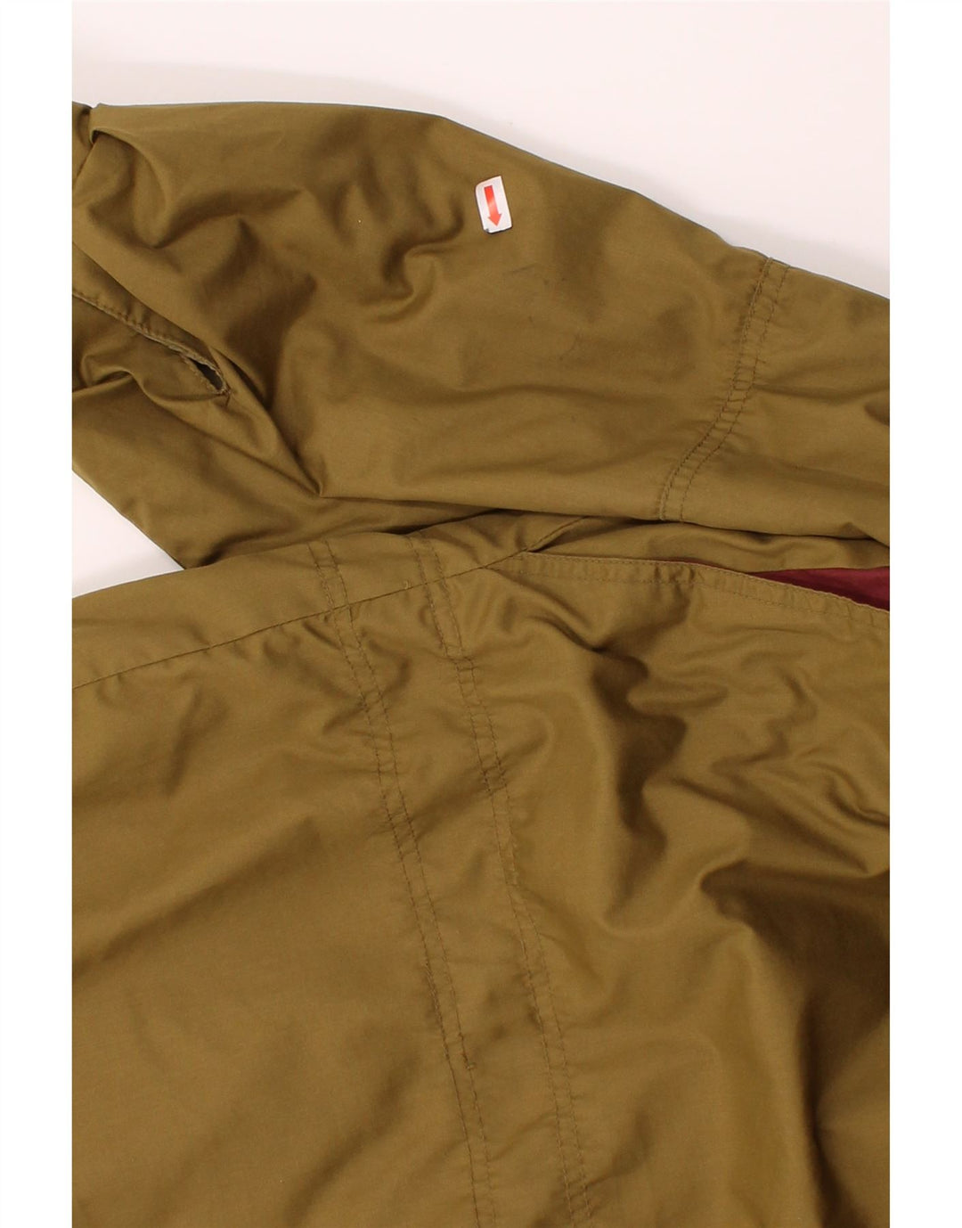 VINTAGE Mens Windbreaker Coat IT 52 XL Khaki Polyester Vintage Vintage and Second-Hand Vintage from Messina Hembry 