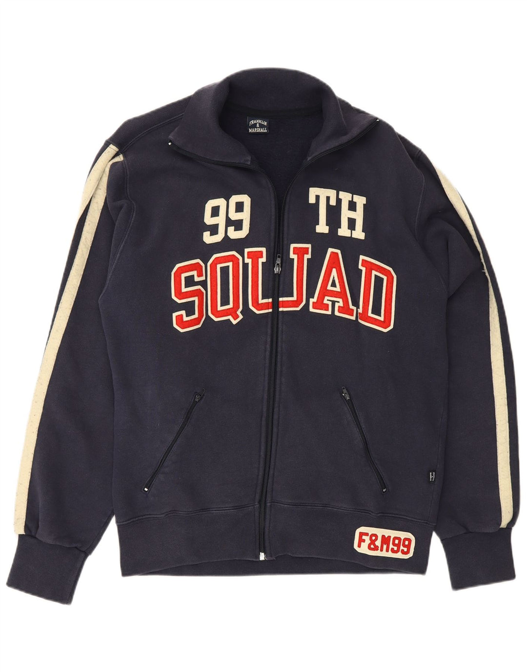 Franklin & Marshall Herren-Trainingsanzug-Top-Jacke, mittelgroß, Marineblau, Farbblock