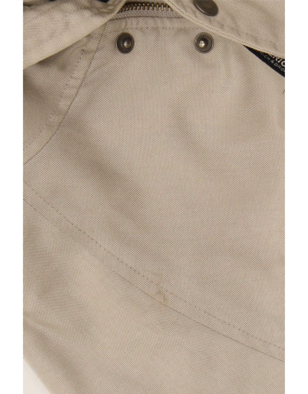 Woolrich Herren-Bomberjacke mit Kapuze, UK 38, mittelbeigefarbenes Nylon