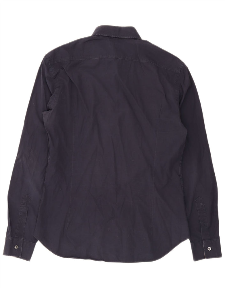 Burberry Herren BRIT Hemd Große marineblaue Baumwolle