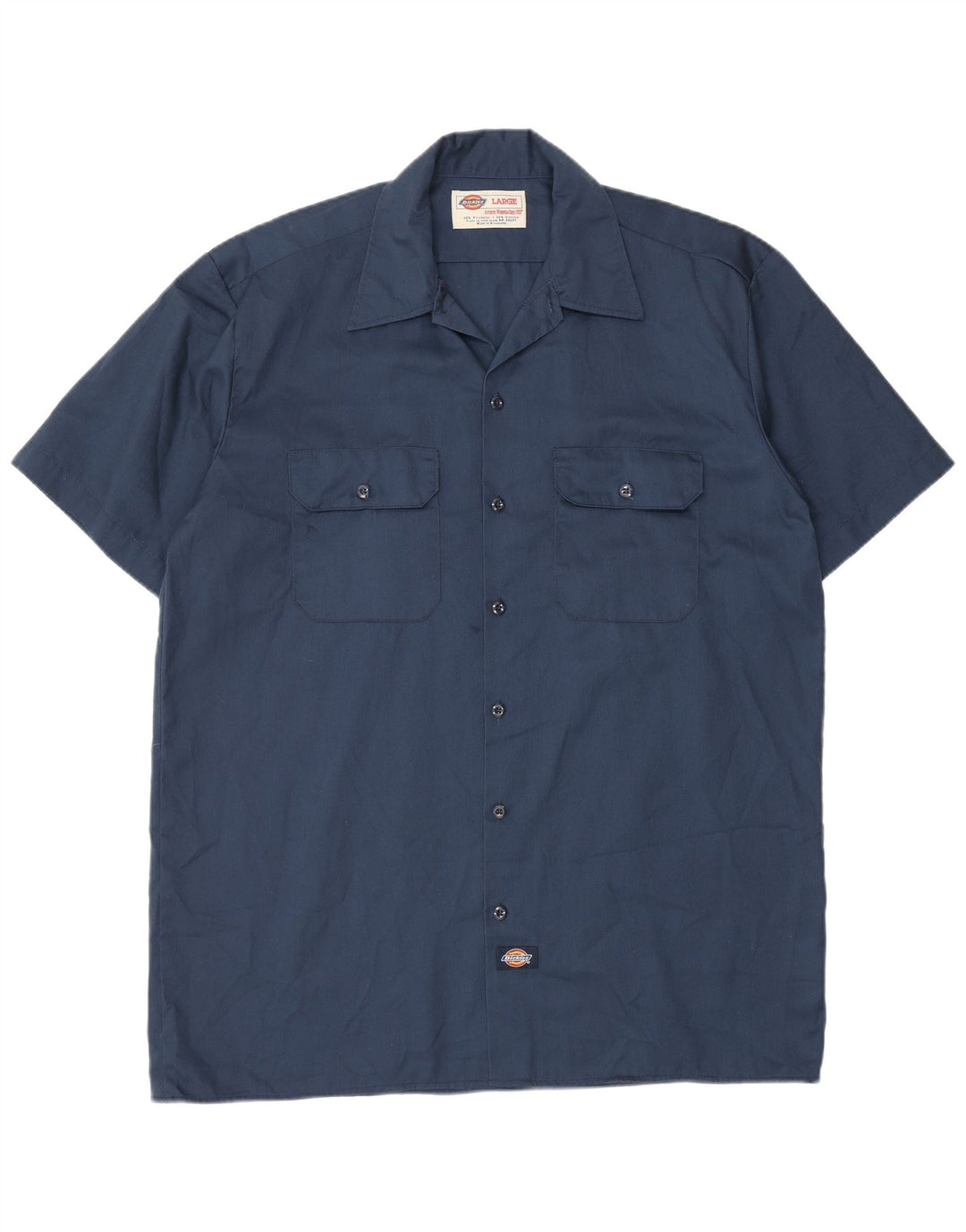 Dickies Herren-Kurzarmhemd, groß, marineblau, Polyester