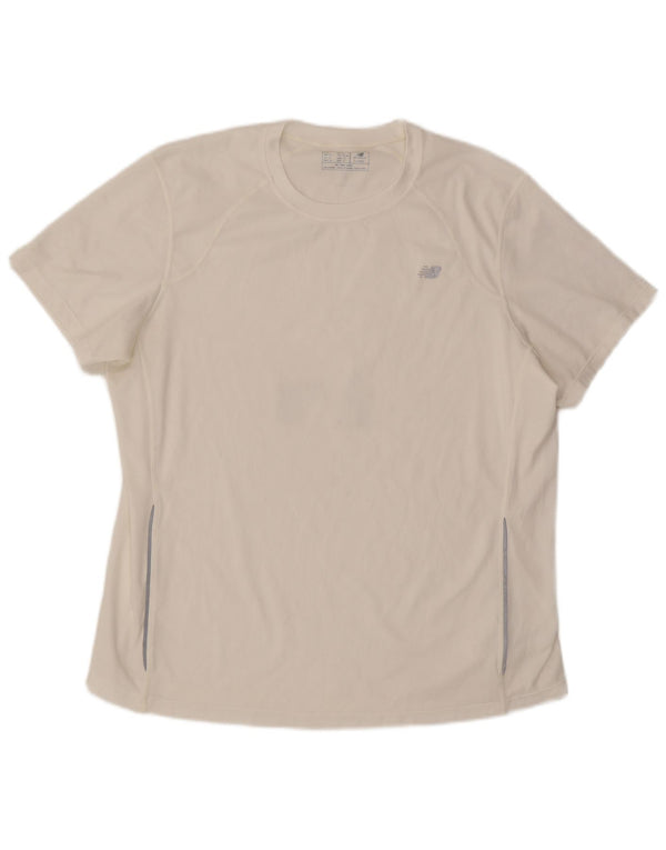 New Balance Herren T-Shirt Top XL Weiß Colourblock Polyester