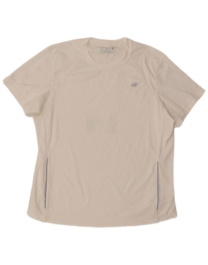 New Balance Herren T-Shirt Top XL Weiß Colourblock Polyester