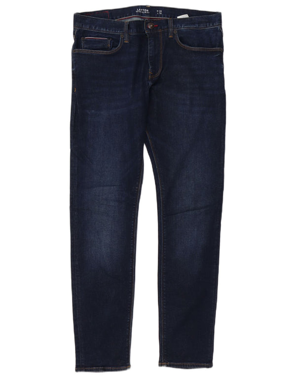 Tommy Hilfiger Herren Layton Skinny Jeans W34 L32 Marineblau Baumwolle