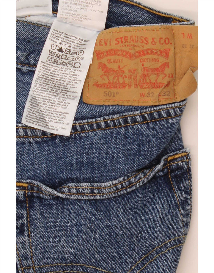 Levi's Herren 501 Straight Jeans W32 L32 Blaue Baumwolle