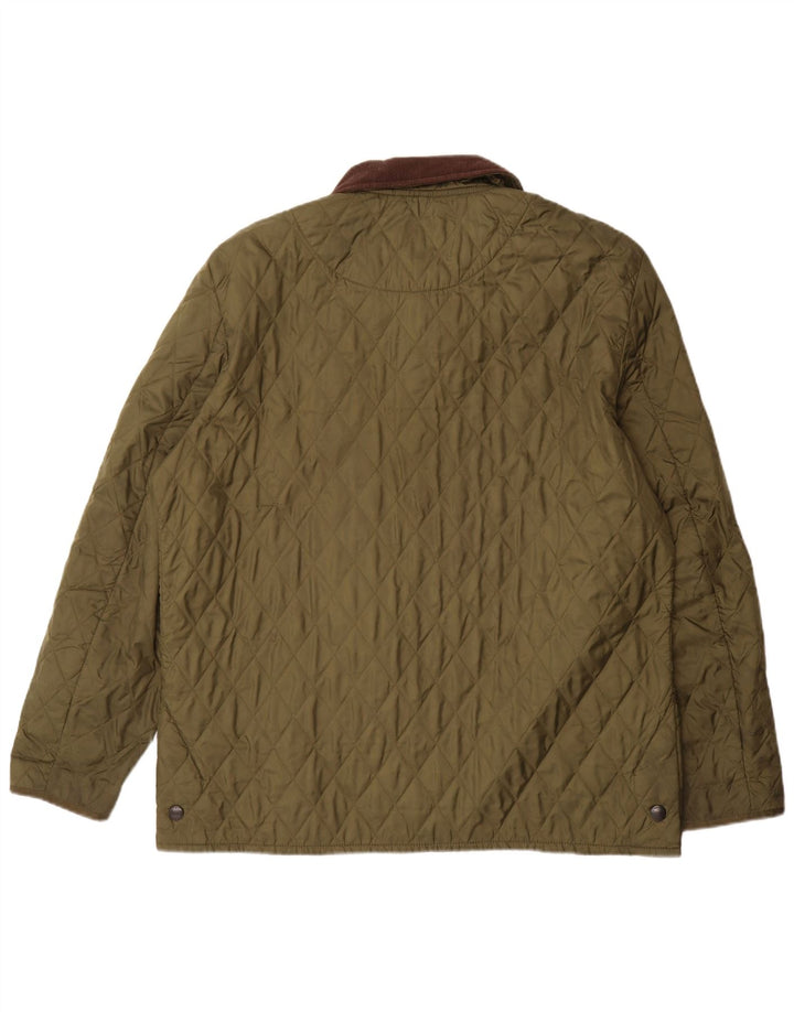 Barbour Herren Steppjacke UK 42 XL Khaki Colourblock