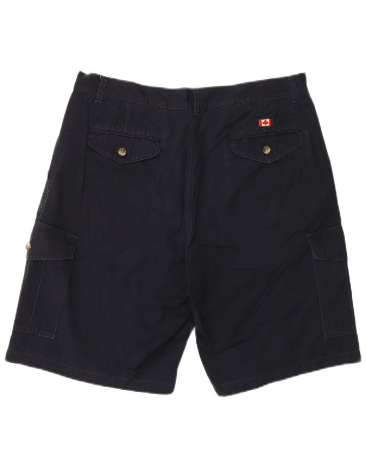 Kanadische Herren-Cargo-Shorts W36, große marineblaue Baumwolle