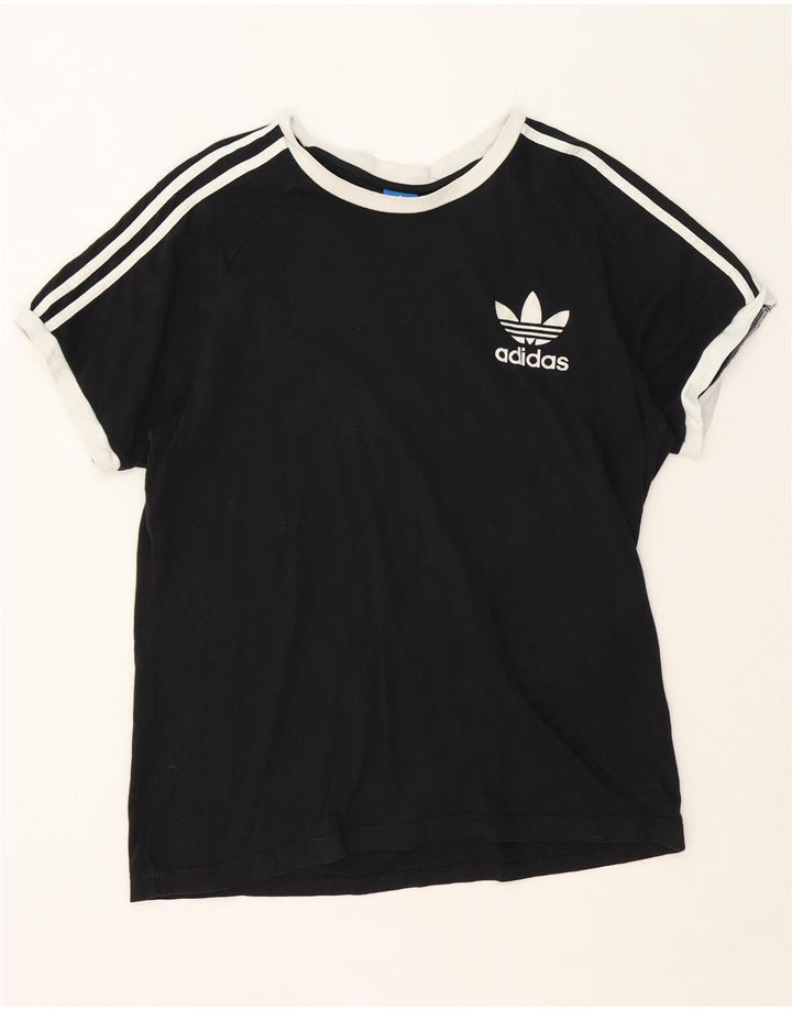 Adidas Herren T-Shirt Top Medium Schwarz Colourblock Polyester